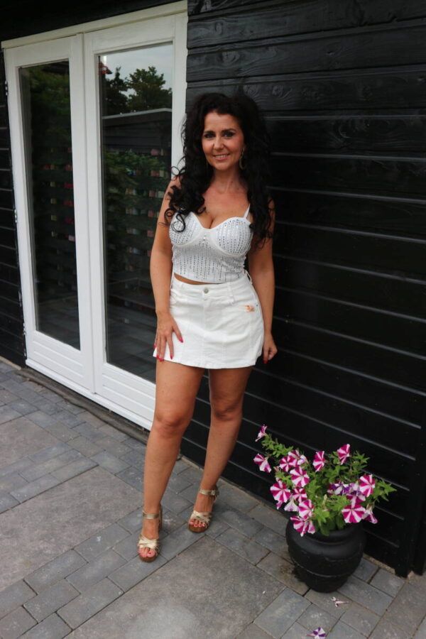 Strass tanktop wit - Afbeelding 4