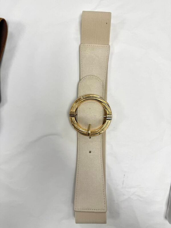 Suedine stertch riem beige